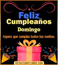 GIF Mensaje de cumpleaños Domingo